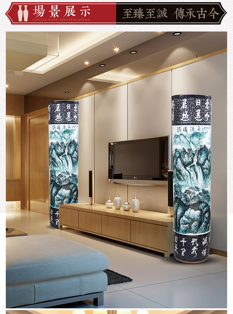 Jingdezhen ceramics hand - made quiver furnishing articles of Chinese style of large vase sitting room adornment hotel opening gifts