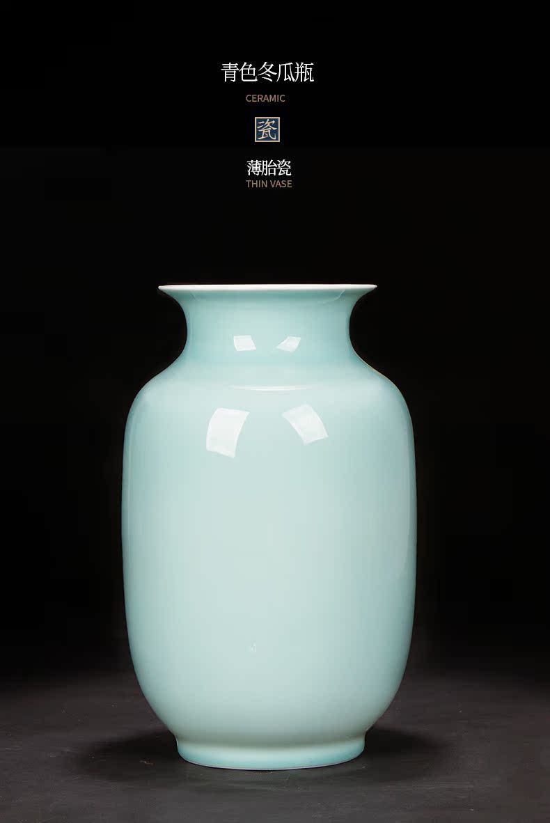 Jingdezhen ceramics ji red thin foetus idea gourd vases, new Chinese style flower arranging household adornment handicraft furnishing articles sitting room