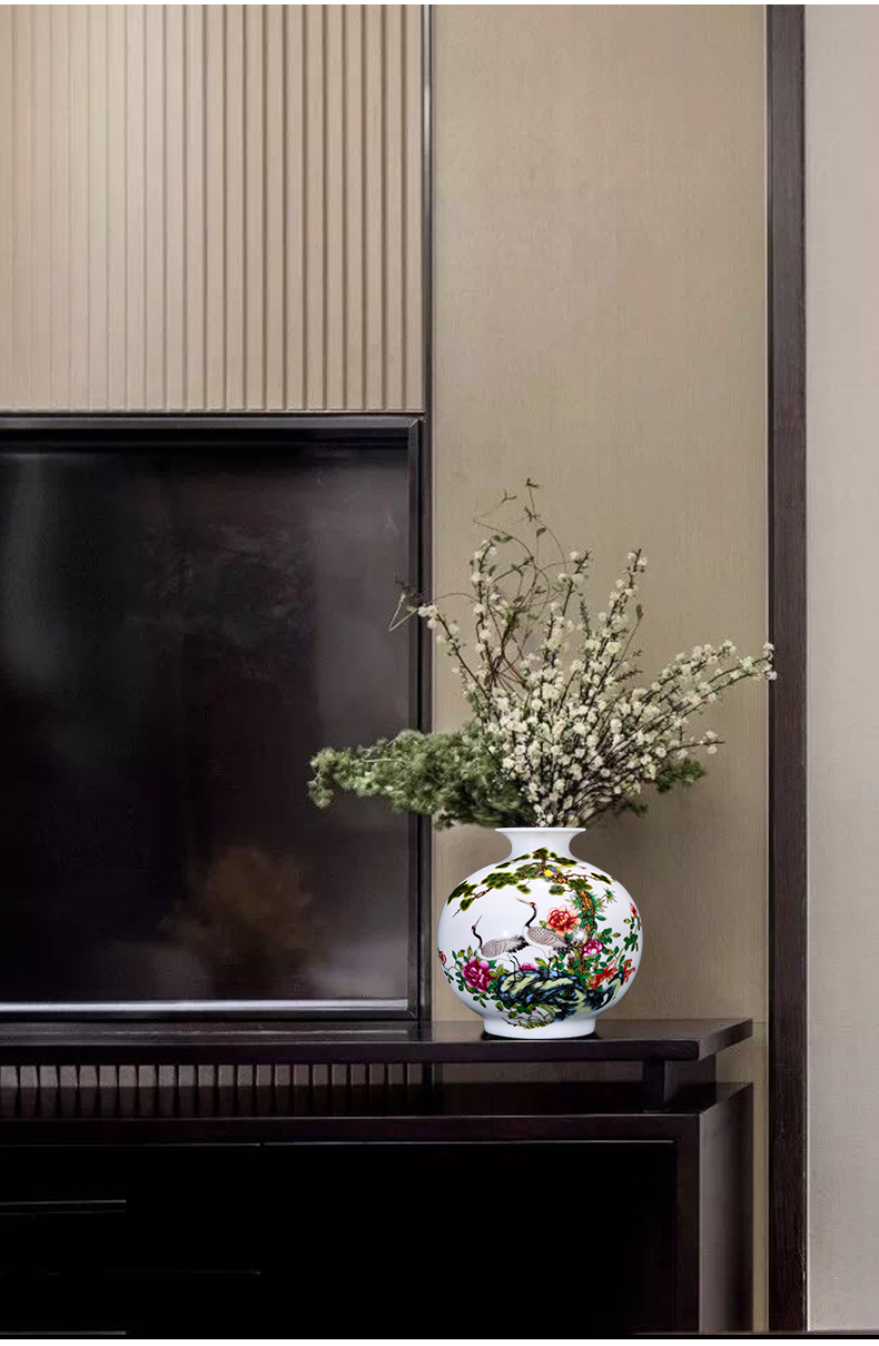 Jingdezhen ceramics floret bottle furnishing articles flower arranging pomegranate bottle wine TV ark, sitting room adornment of Chinese style household