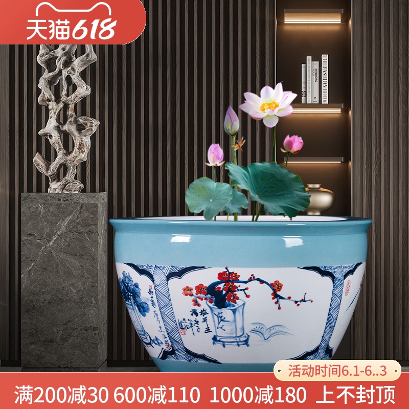 Jingdezhen ceramics aquarium by patterns home sitting room balcony is suing large courtyard landscape be born furnishing articles