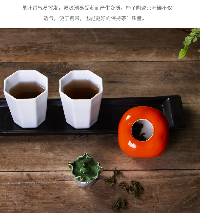 Jingdezhen ceramics simulation persimmon persimmon ruyi creative small place to live in the sitting room adornment ornament wedding gift