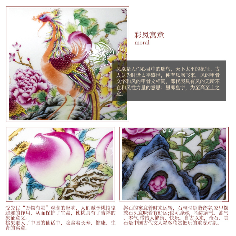 Jingdezhen ceramic yongzheng pastel caddy fixings high - grade Chinese style household storage tank seal with cover tea cake tin
