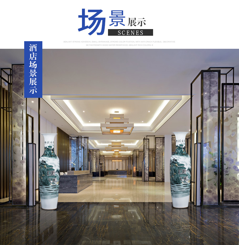 Jingdezhen ceramics hand - made bright future of large vases, sitting room adornment is placed hotel opening gifts