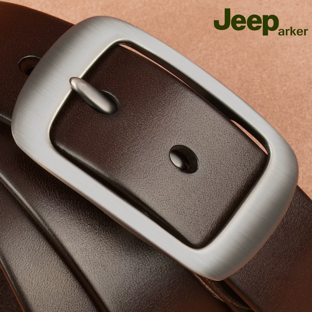Leather belt, universal fashionable trousers, genuine leather, simple and elegant design