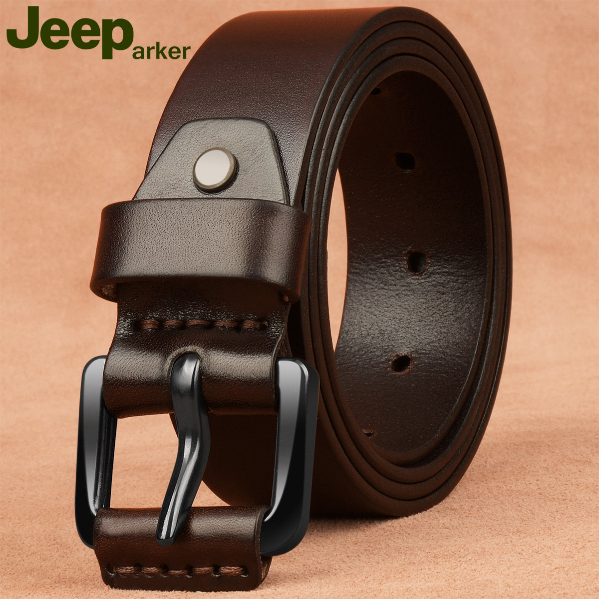 Counter youth belt leather pin buckle top layer cowhide retro casual men's belt handmade jeans belt