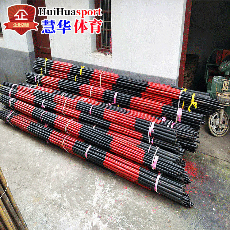 High jump bar High jump bar Bamboo black and red fiberglass high jump bar 4m track and field equipment bar