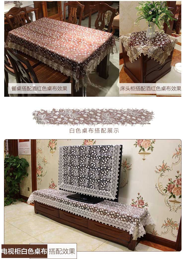 Đầu giường bàn ăn vải sân vườn sợi ren trong bàn cà phê châu Âu TV tủ bàn trang điểm khăn trải bàn khăn trải bàn khăn trải bàn vải