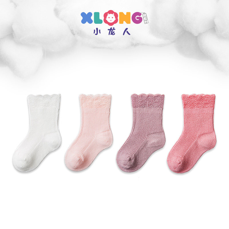 Small Dragon Baby Mesh Spineless Middle Cylinder Socks Summer Pure Cotton Newborn Daughter Treasure Male Pimp Slim all cotton Songstockings