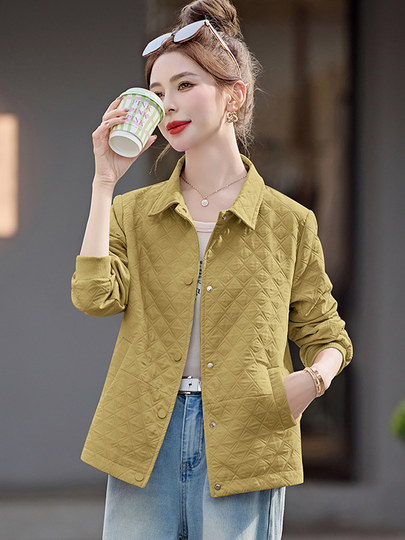 Spring and Autumn Chanel-Style Jacket for Women 2025 New Model, Middle-Aged, Stylish, Age-Reducing, Casual, Fashionable, Thin Lapel Jacket Top