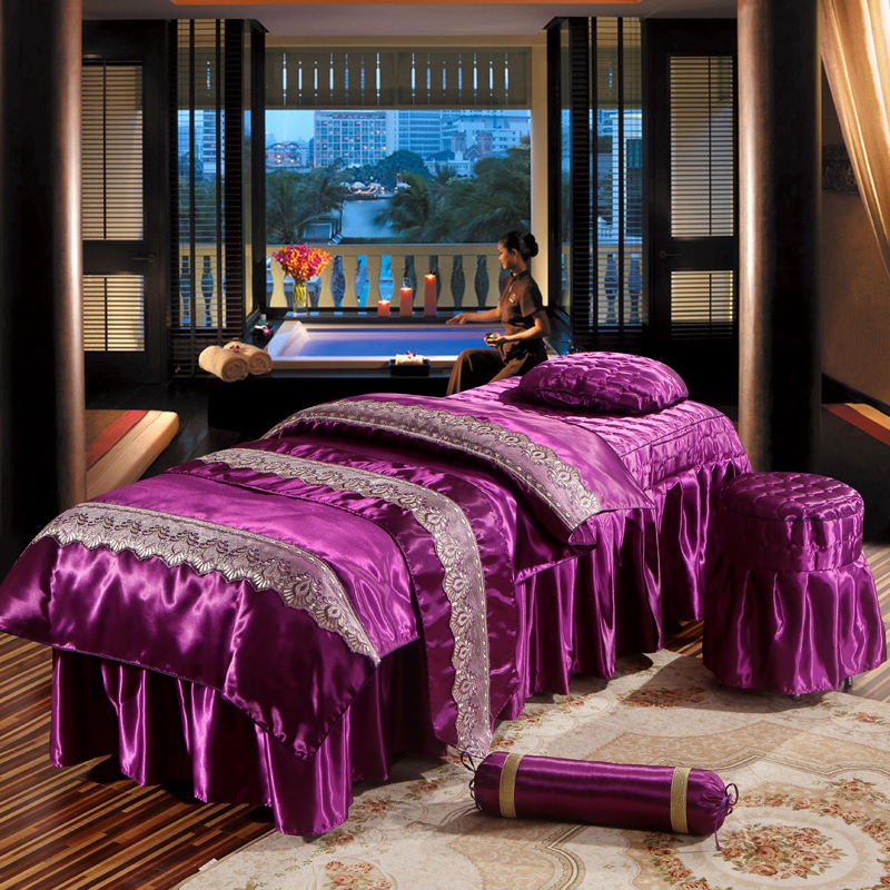 Beauty bedspread four-piece set of customized European high-end beauty salon body massage fumigation bedspread to quilt core