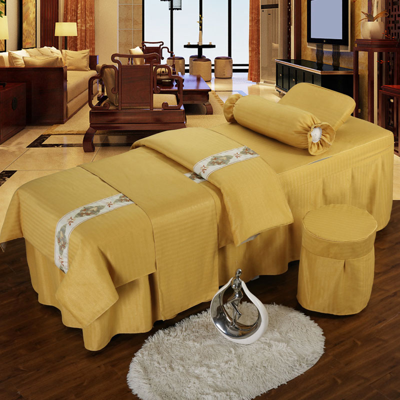 Herringbone Pure Cotton Time All Season Universal Upscale Breathable Fabric Beauty Bed Hood Four Sets