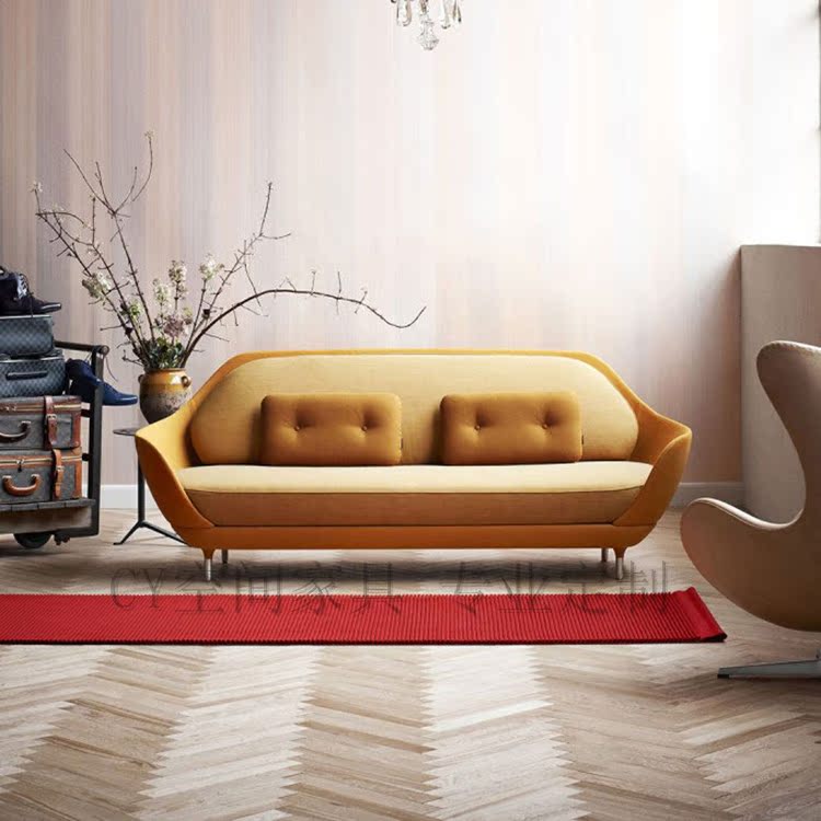 Hiện đại nhỏ gọn giải trí sofa vỏ sofa phòng khách sofa thiết kế nội thất kính thép cong sofa