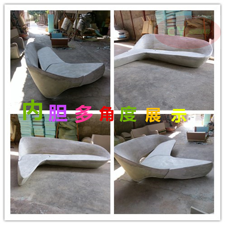 Zaha Moon Sofa Designer Furniture Khách sạn có hình dạng Sofa FRP Custom Villa Sample Room