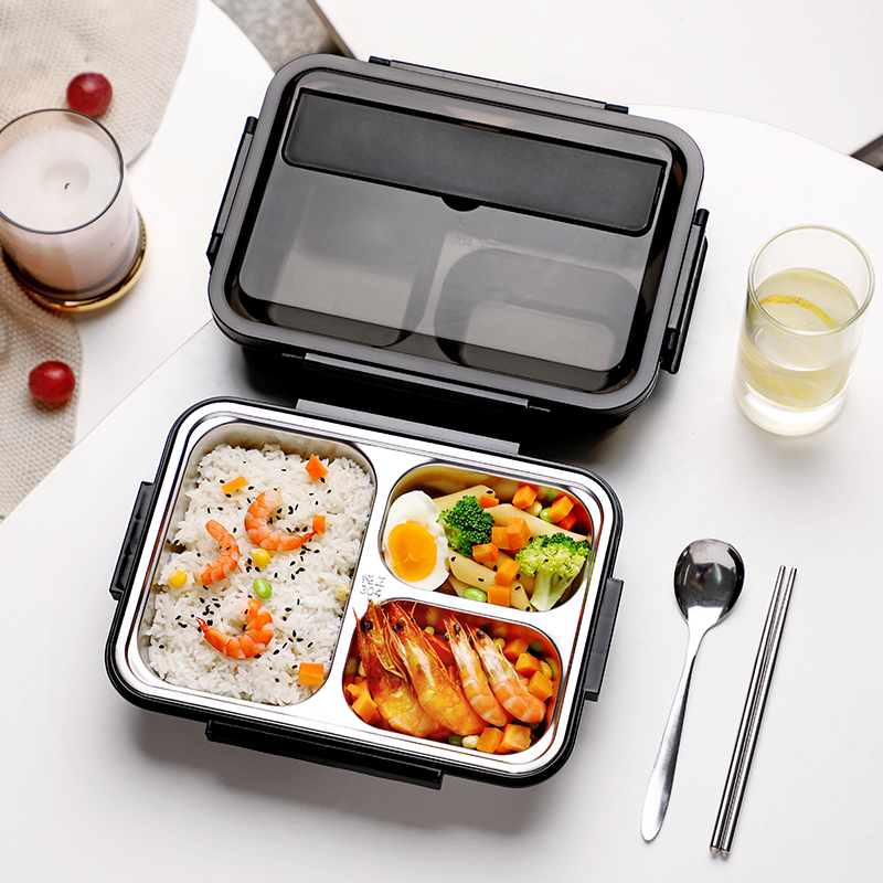 Elementary school lunch box bento men's canteen large capacity special children's office workers lunch box insulation 304 stainless steel hit