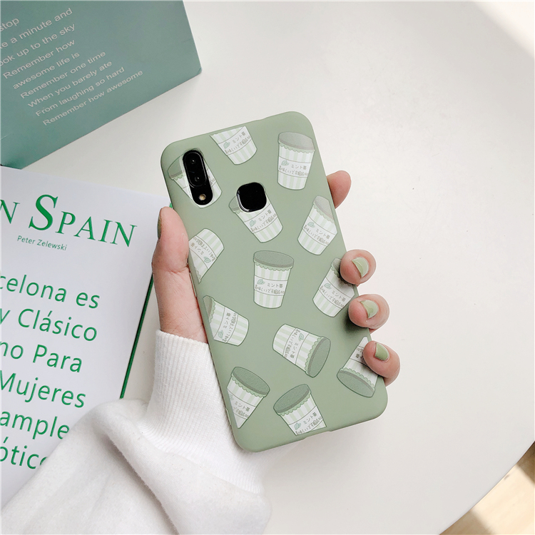 VivoY3 vỏ điện thoại di động y17 vỏ bảo vệ IQOO silicon S1 chống rơi v15 vắt sữa trà vòng mẫu nữ dễ thương mềm mại - Nhẫn pnj nhẫn cưới