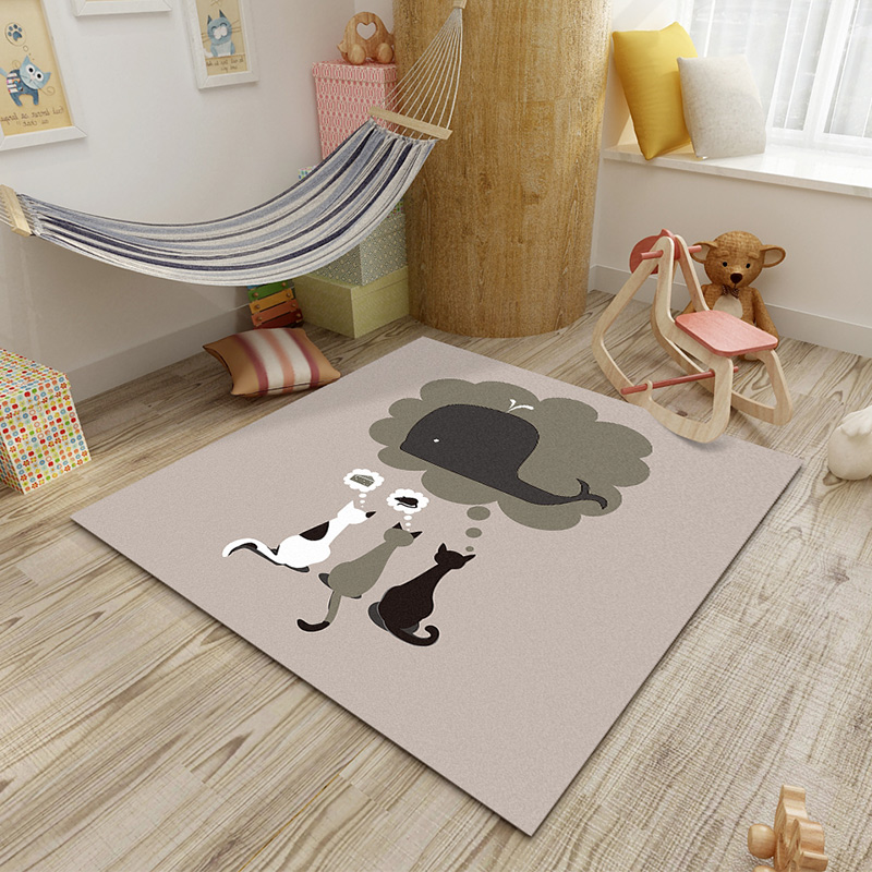 Personality cartoon living room carpet study bedroom bed full of tatami non-slip mat children climbing mat