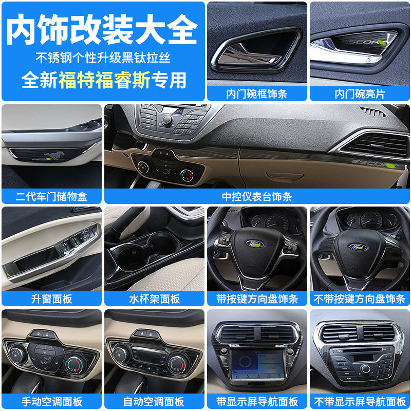 Suitable for 15-20 Forex special interior modification central control instrument panel decorative strip rising window panel water cup holder