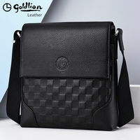 Goldlion Men's Bag Messenger Bag Men's Genuine Leather Satchel 2026 New Cowhide Backpack Large Capacity Shoulder Bag Men's Style