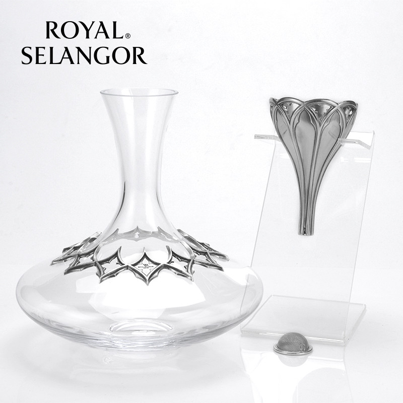 Royal Selangor ROYAL SELANGOR GLASS Glass Sein with a full set of engraved Malaysian pure handmade