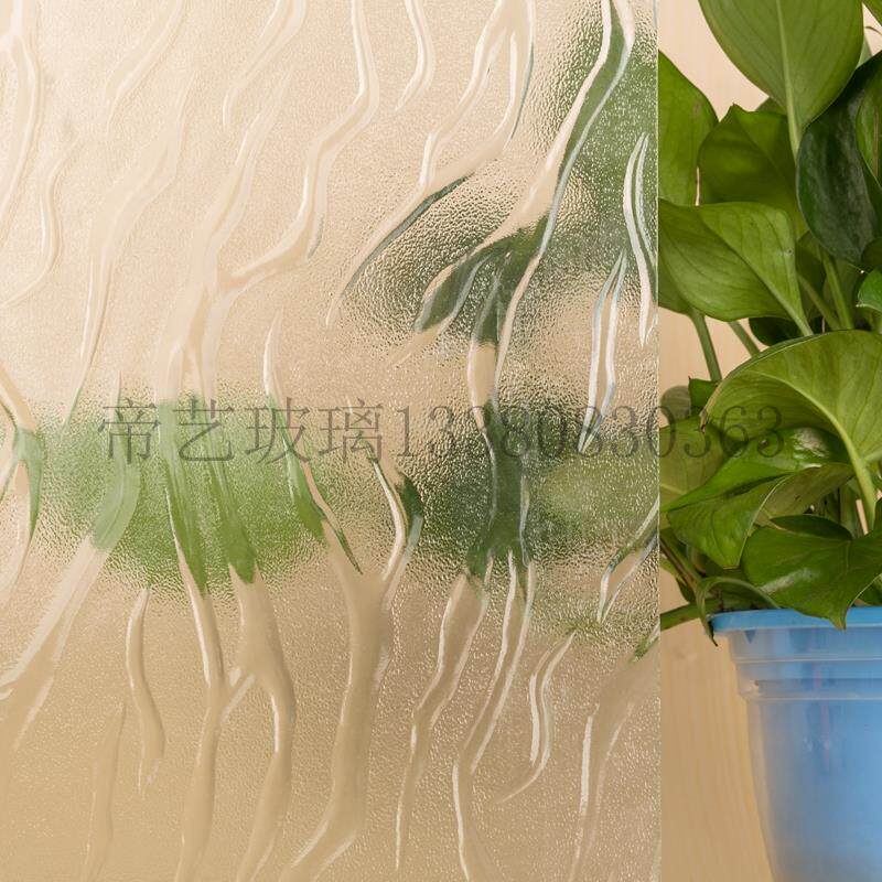 Flame pressing art glass narrow frame partition of the mask screen window process tempered glass Changhong door and window manufacturer customized