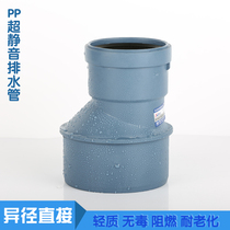 PP Polypropylene high temperature resistant silent drain pipe fittings Reducing direct through variable diameter direct water supply pipe joint pipe fittings