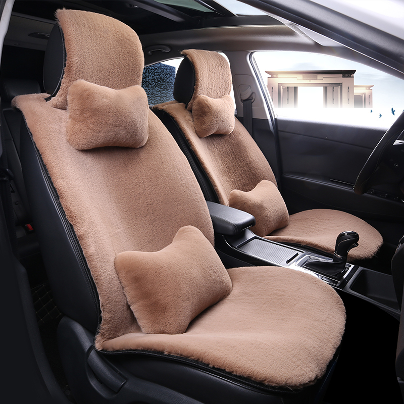 Car seat cushion winter plush Rex rabbit hair winter warm thickening unisex car seat cushion cover car cushion net red