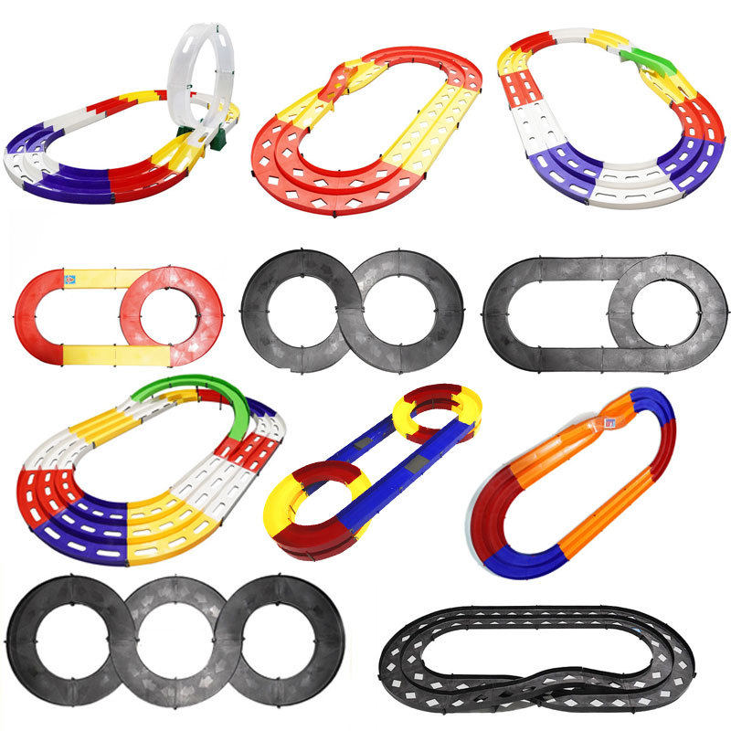 Four-wheel race track runway family race with monorail two-track three-track vertical fly dragon track track