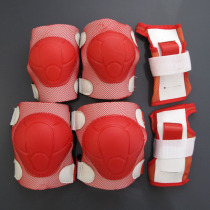 Foreign trade inventory defects] 4-color childrens roller skating skateboarding sports knee brace 6-piece Small Medium