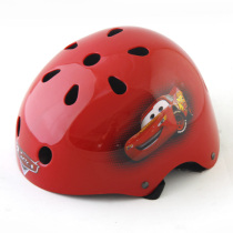 Foreign trade original single] car McQueen childrens tricycle bicycle roller skating helmet 11-hole small code