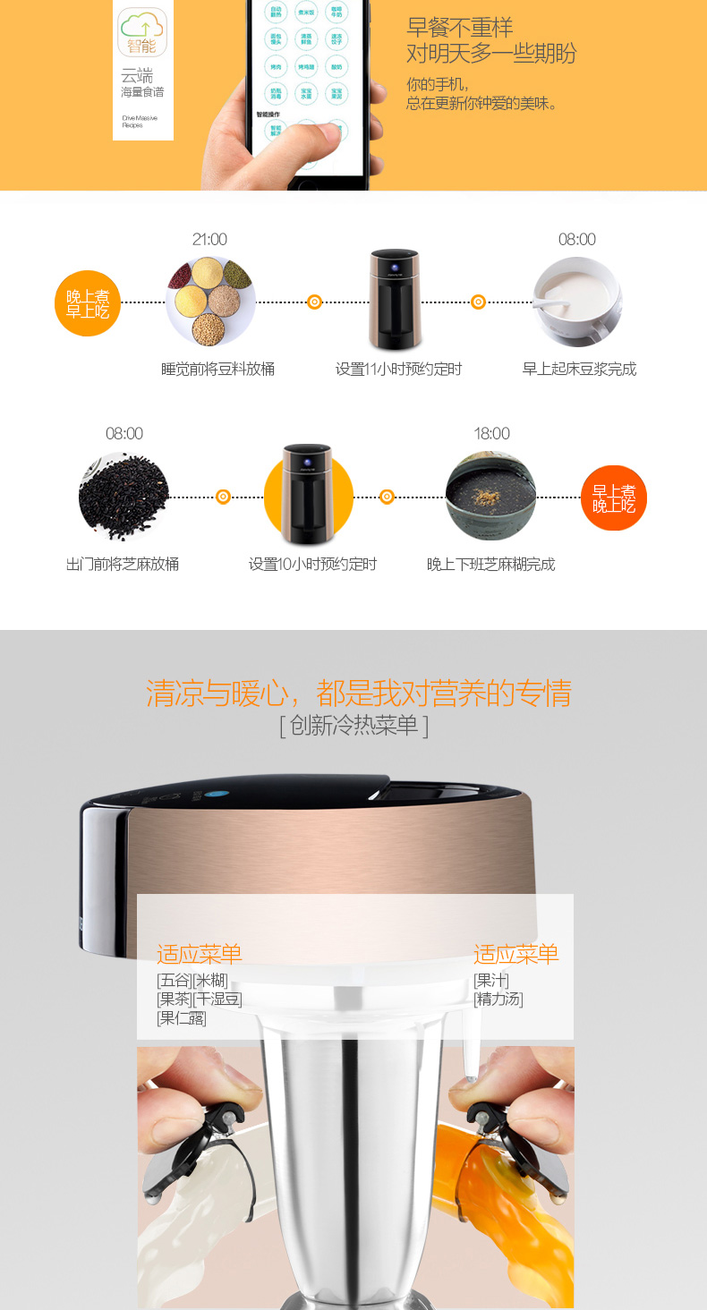 Joyoung / Jiuyang DJ13R-P3 Soymilk Cửa hàng chính hãng chính thức Tự động phá vỡ tường miễn phí Bộ lọc bổ nhiệm máy xay đậu nành công nghiệp