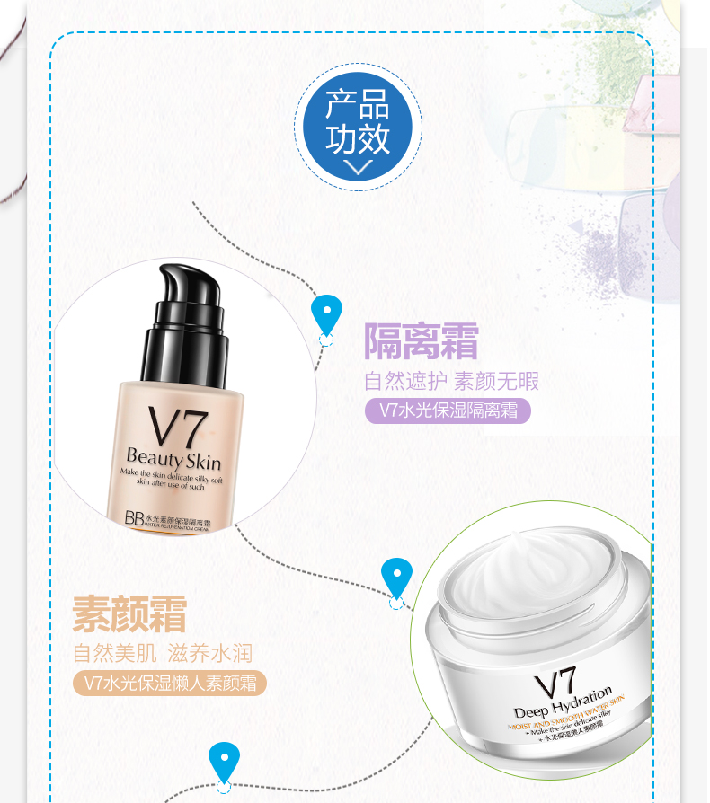 Bộ mỹ phẩm V7 net màu đỏ trang điểm trọn bộ cho người mới bắt đầu trang điểm nhẹ rung siêu lửa với sự kết hợp của nữ sinh viên chính hiệu - Bộ trang điểm kem nền ohui