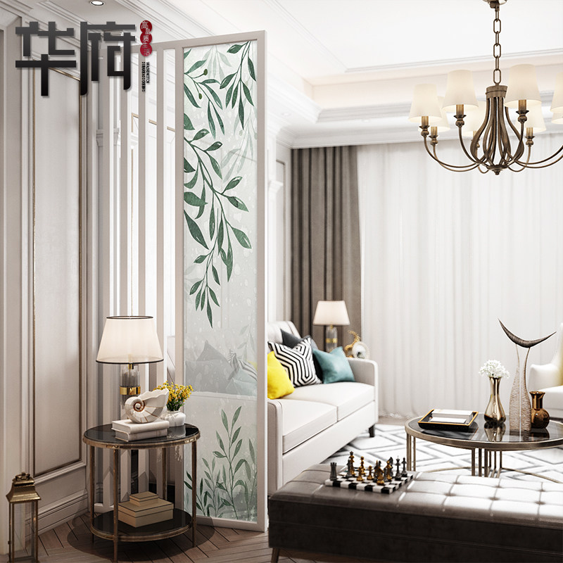 Nordic screen partition Living room door entrance Feng Shui Bedroom occlusion household Simple modern solid wood mobile Chinese style