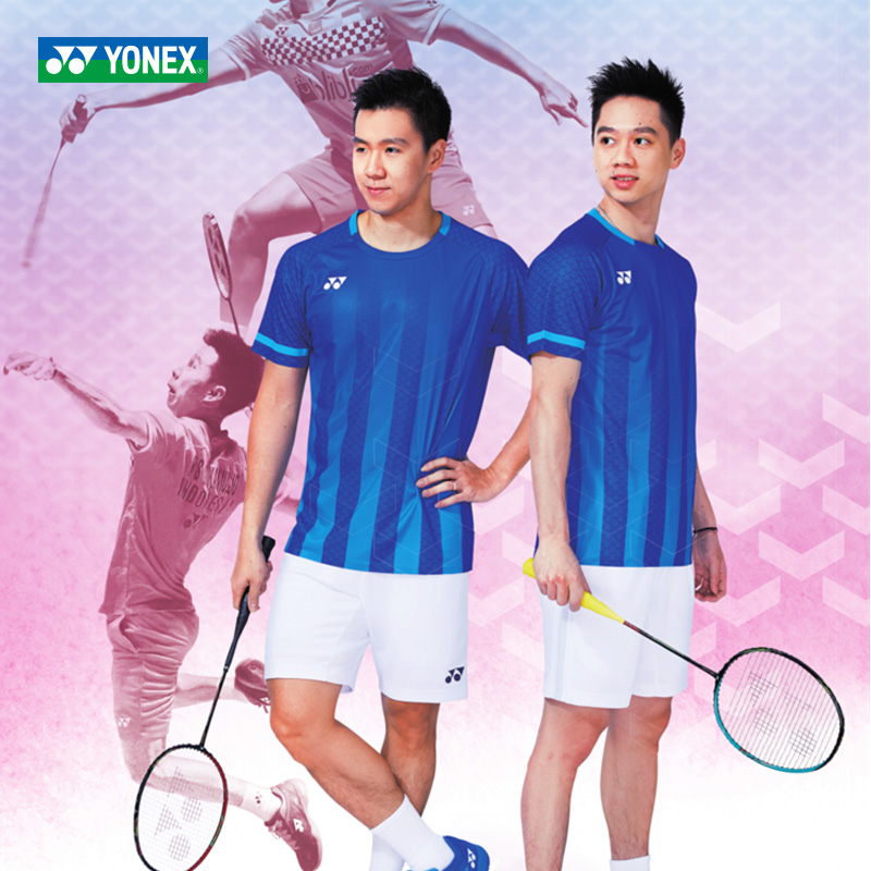 2021 new YONEX Yonex badminton suit men's top quick-drying competition suit yy sportswear