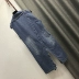 Áo vest dài denim nữ mùa xuân và mùa thu không tay hoang dã vest không tay phiên bản Hàn Quốc của áo vest mỏng vest - Áo vest