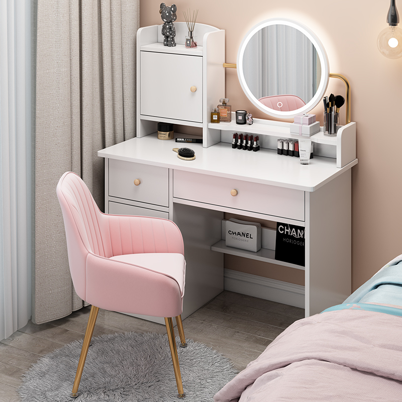 Makeup Desk Bedroom Light Extravagant Small Outdoor web Red ins Wind modern minimalist Cabinet Integrated LED Lights Makeup Table