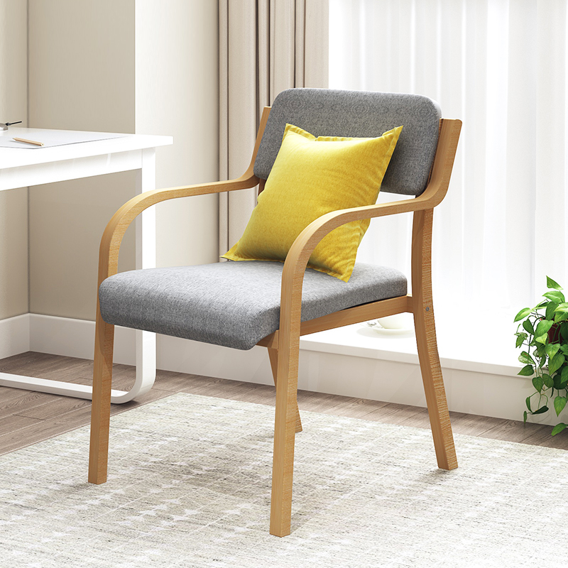 Computer chair Household imitation solid wood chair Modern simple casual dining chair Simple Nordic desk chair backrest armchair