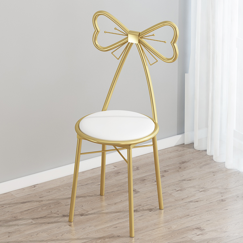 Nordic bow net red makeup makeup chair backrest manicure chair bedroom modern minimalist ins girl backrest