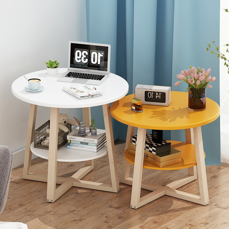 Simple and creative net red Nordic living room bedroom small coffee table mini leisure small table movable small round table