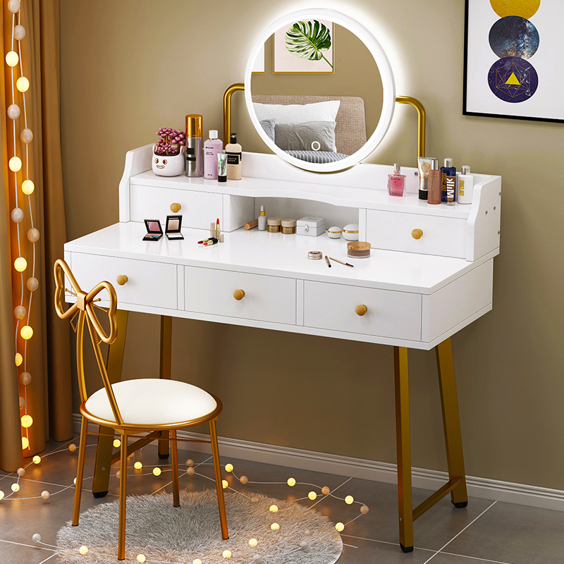 Makeup Desk Small Bedroom Modern Minima Net Red Containing Cabinet Integrated Makeup Table Small Family Type Multifunctional Makeup Table