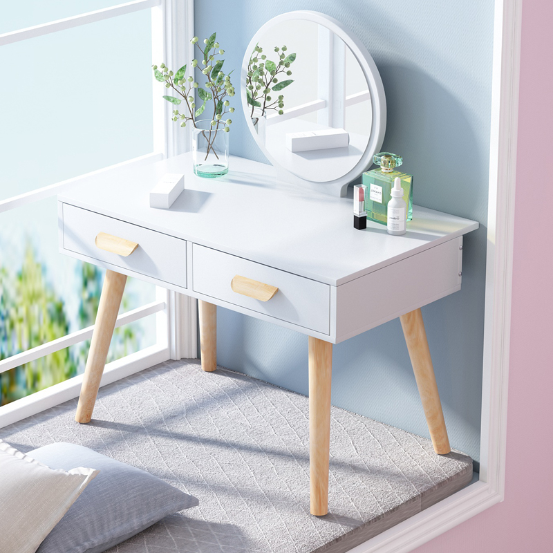 Dressing table Bedroom small apartment bay window Dressing table Bed head storage cabinet One simple net red makeup small table