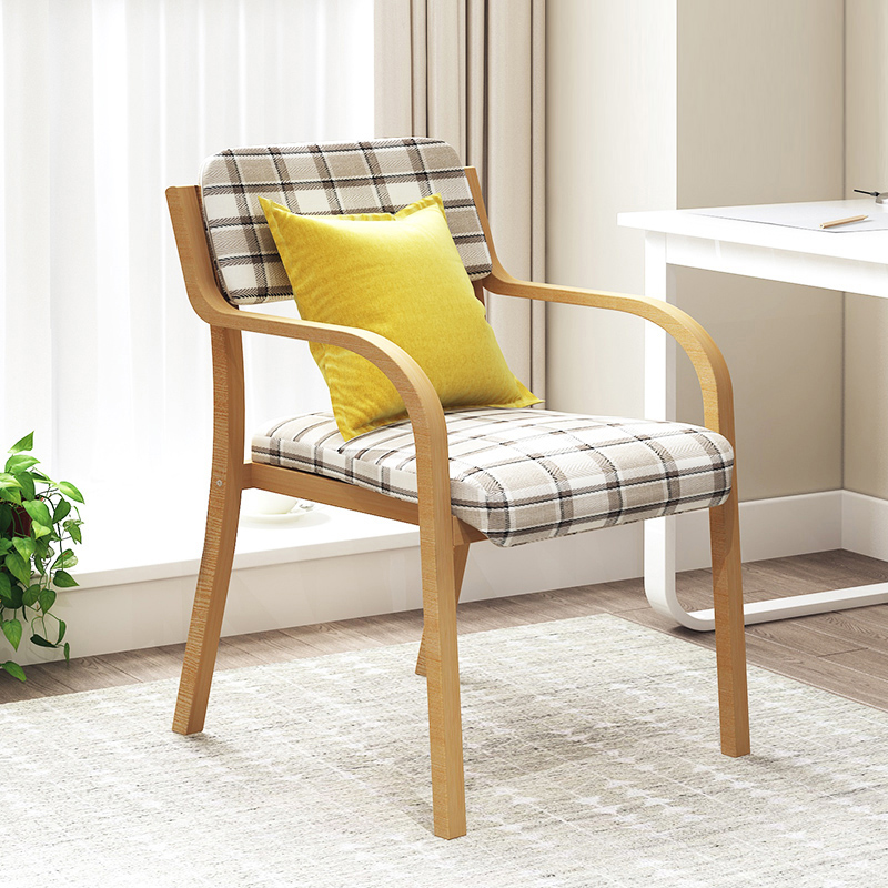 Nordic Simple Home Dining Chair Modern Minimalist Chair Creative Casual Chair Computer Chair Bedroom Qu Wooden Chair Leaning Back Chair