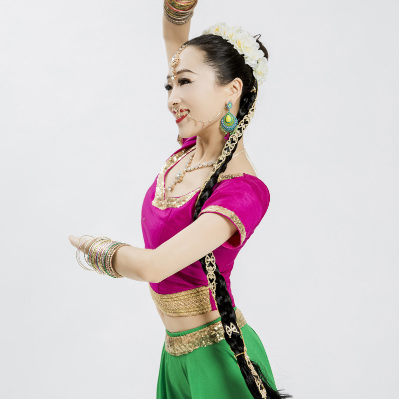 Indian original hot diamond boutique small top long version Lengha sari Indian and Pakistani style Nepali Pakistani clothing