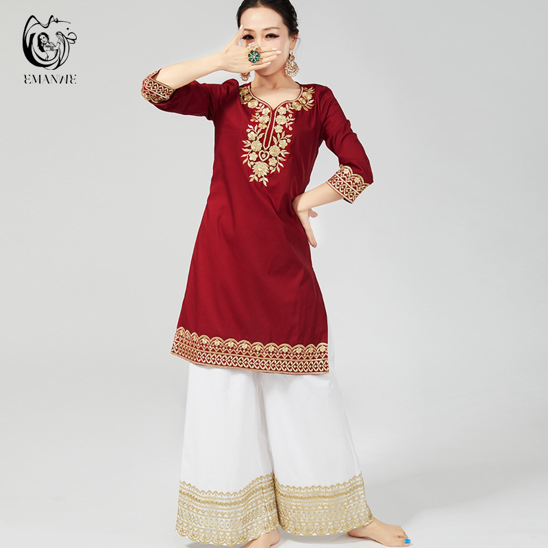 Iman Indian Clothing for Women, Pure Cotton Embroidery Craftsmanship, Long Shawl-Style Traditional Ethnic Style from Pakistan, Suitable for Autumn and Winter