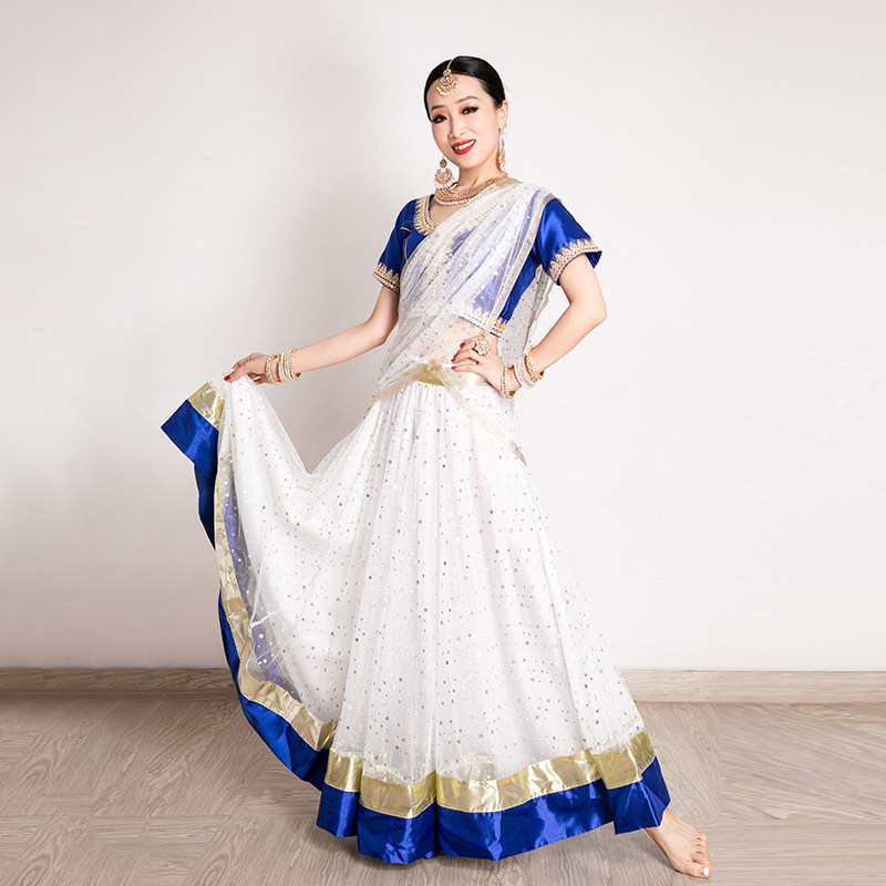 Indian dance performance costume Lengha three-piece oversized skirt school company annual meeting exotic style Tianzhu stage costume