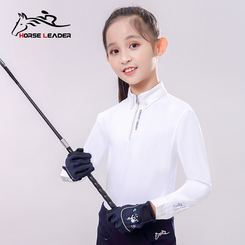 Children's equestrian equipment wear-resistant riding long-sleeved T-shirt men's quick-drying breathable equestrian clothing suit women