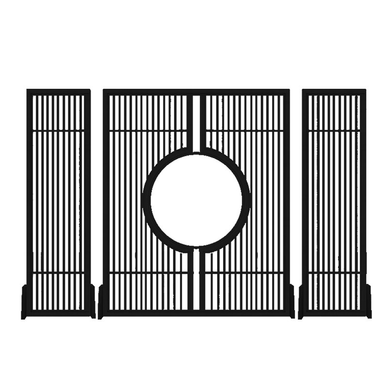 Chinese solid wood round hollowed-out screen Alien seat screen top of the sky fence screen partition Xuanguan Hotel dining room