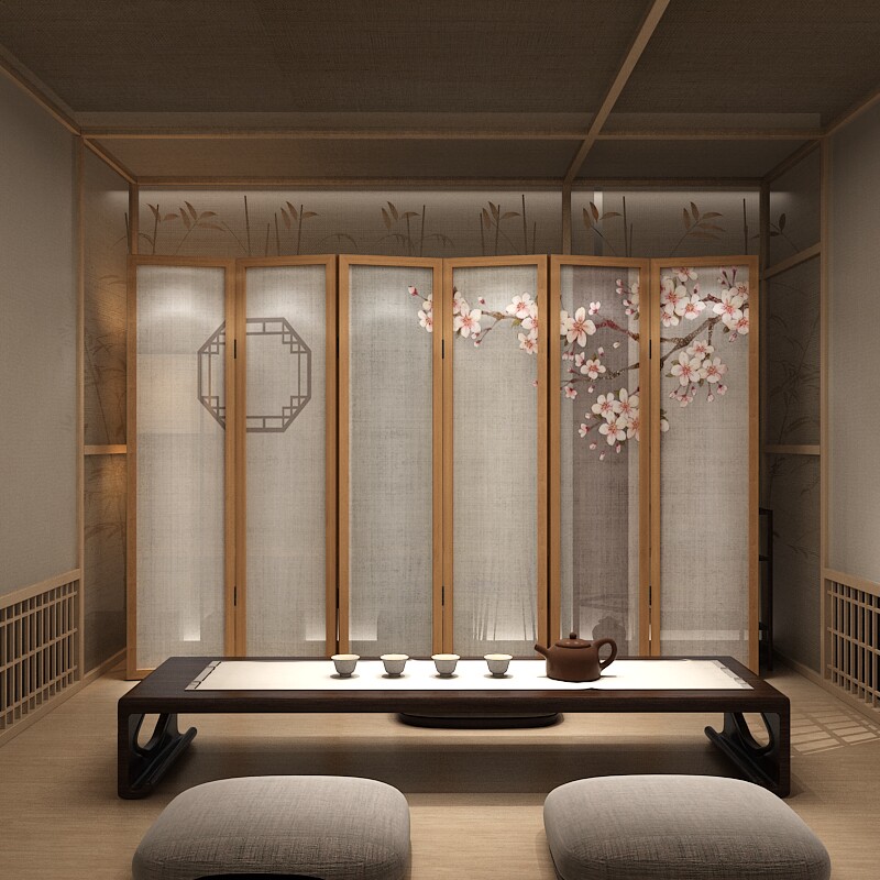 Modern New Chinese Xuanguan Living room bedroom Kitchen Office Semi-Permeable Solid Wood Screen Partition Wall Removable Screen