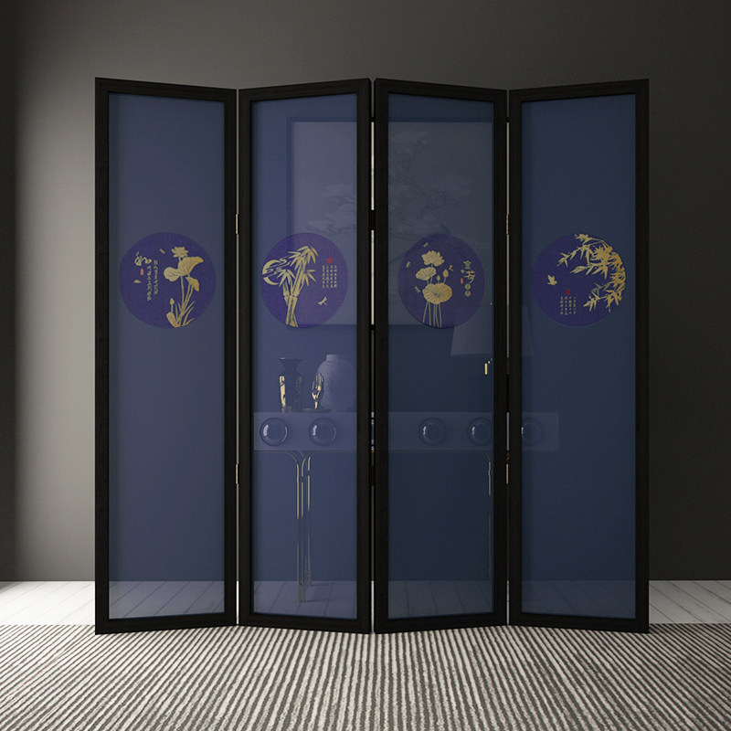 Brief Modern Solid Wood Screen Partition Xuan Guan Bedroom Folding Screen Tea Building Living Room Dining Room Dining Room Hotel Folding Screen Mobile