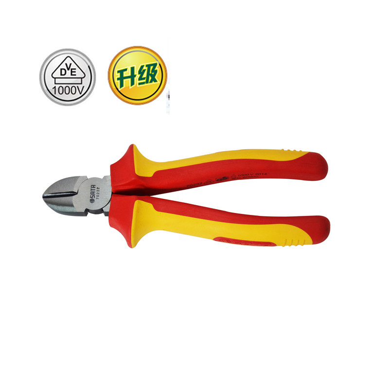 Shida twill pliers VDE insulated inclined nozzle pliers 6 inch eccentric pliers electronic shears 7 inch 70232-70233