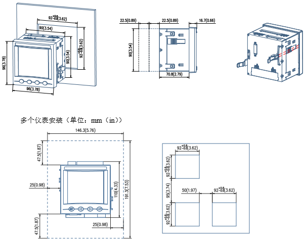 安科瑞直销APM801开孔92mm 精度0.2S级全功能极值监测多功能电表 多功能电表,APM801,安科瑞